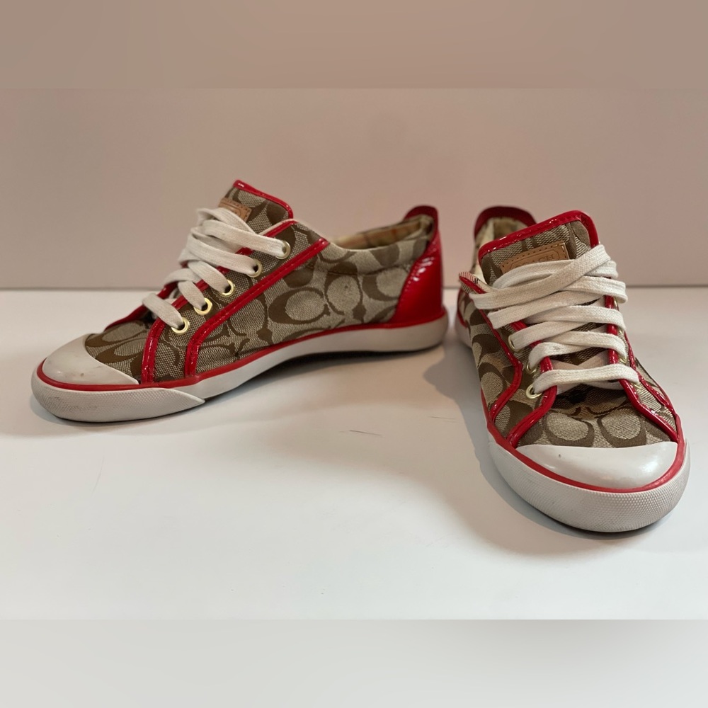 Coach Barrett Sneakers RARE coral color